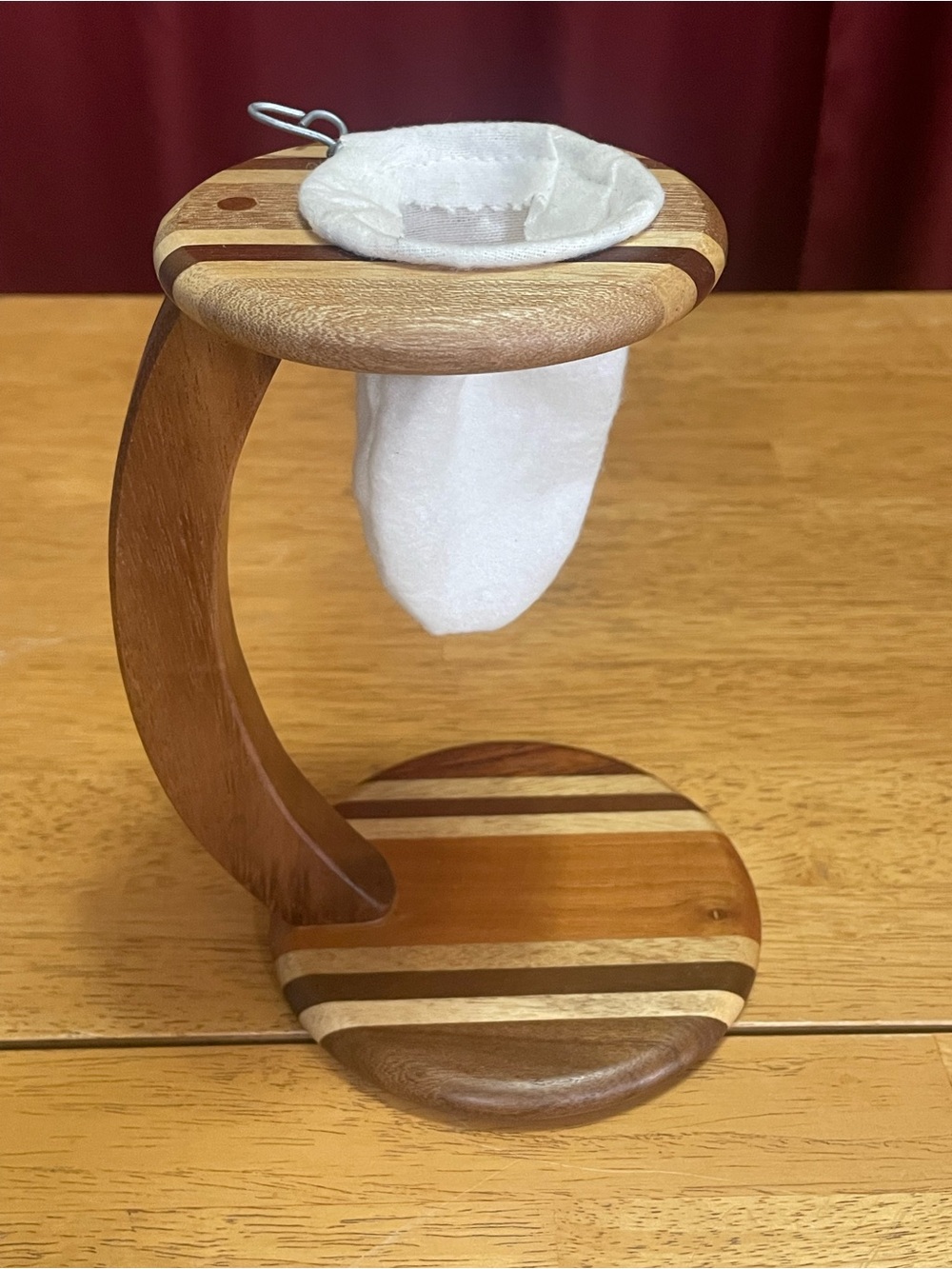 Traditional Costa Rica Chorreador Taza Wood Stand Cloth Filter